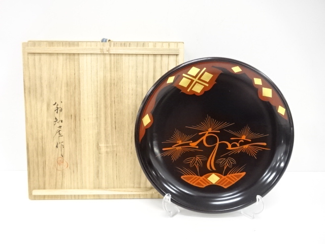 OGICHIYA-zukuri Hidehira-nuri round tray